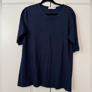 Mododoc 100% cotton Blue Short Sleeve T-Shirt Sz Large